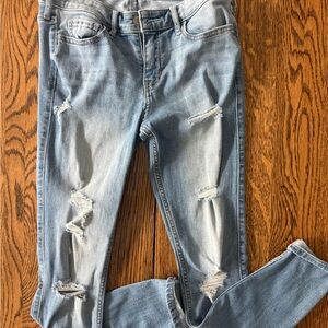 Hollister Light Blue Ripped Skinny Jeans